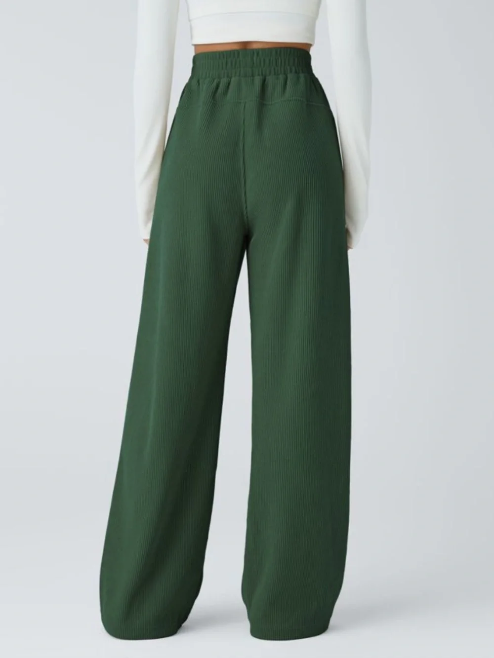 Halara Pants - High Waisted Pocket Straight Leg Baggy Mop Corduroy Casual